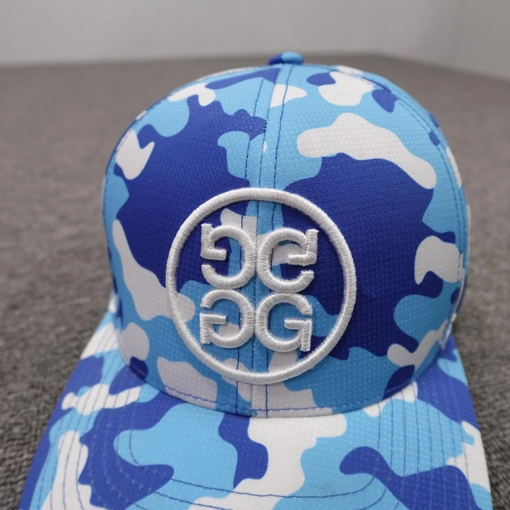 G/FORE Hat Cap Snap Back Mens One Size Blue Camo Golf Logo Polyester Baseball